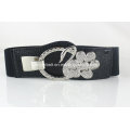 Stones Buckle Animal PU Elastic Belt